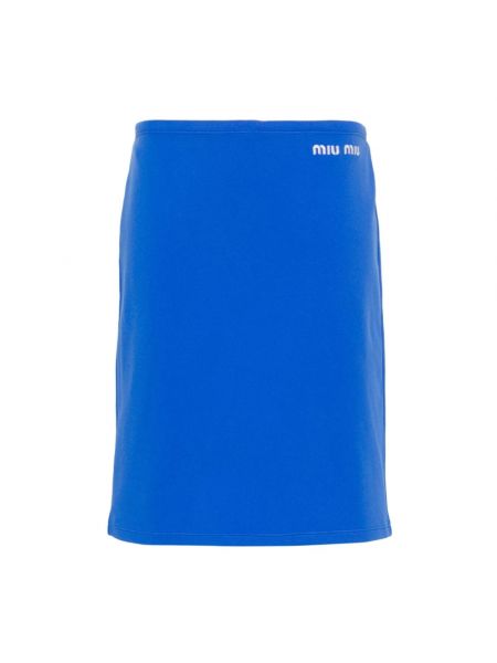 Niebieska mini spódniczka Miu Miu