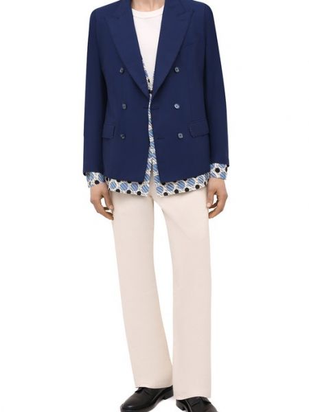 Хлопковый пиджак Dolce & Gabbana синий