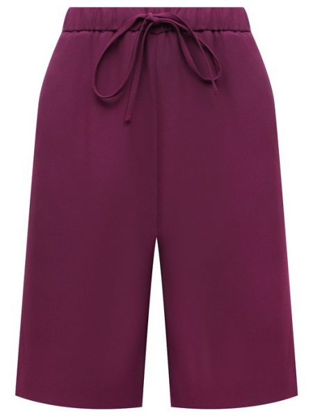 Фиолетовые шелковые шорты Valentino