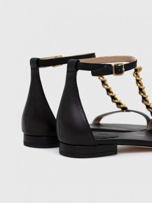 Kožené sandály Lauren Ralph Lauren černé