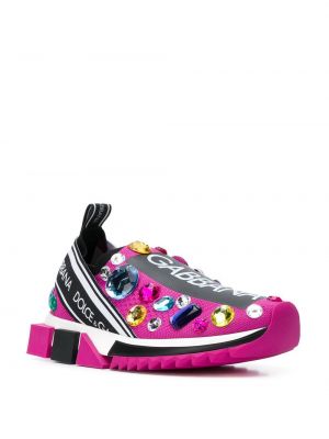 Zapatillas de cristal Dolce & Gabbana rosa