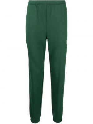 Pantaloni sport din bumbac cu imagine Lacoste verde