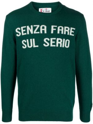 Пуловер с кръгло деколте Mc2 Saint Barth зелено