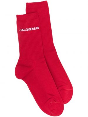 Памучни чорапи Jacquemus червено