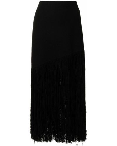 Falda con flecos de punto Proenza Schouler negro
