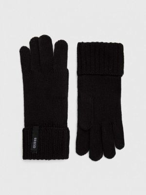 Черные перчатки Guess