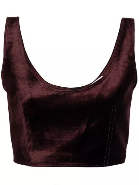 Velour crop top Forte_forte brun