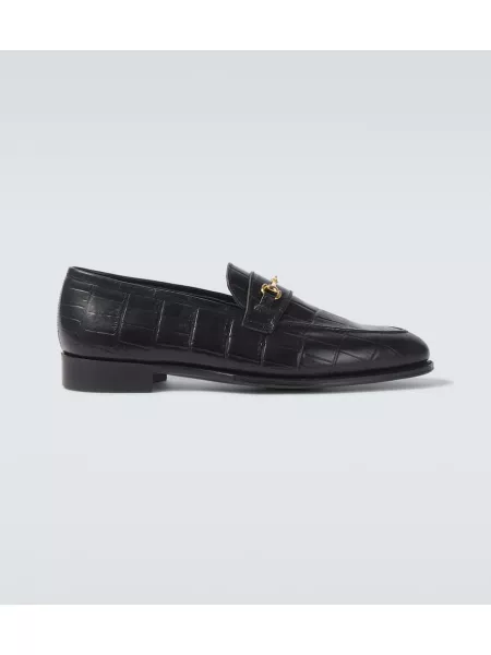 Læder loafers George Cleverley sort