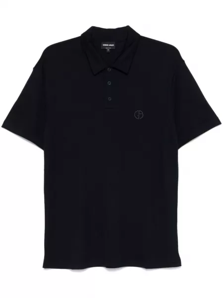 Poloshirt i uld Giorgio Armani blå