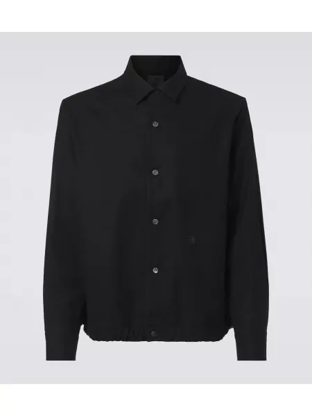 Flanell ull skjorte Givenchy svart