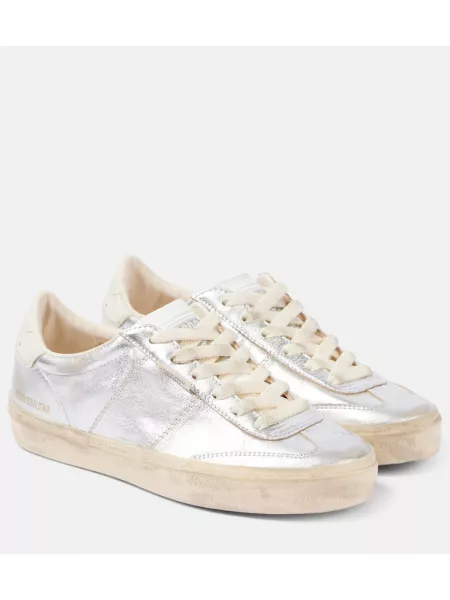 Sneakers i läder med stjärnmönster Golden Goose