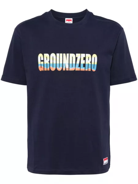 T-shirt Ground Zero blå