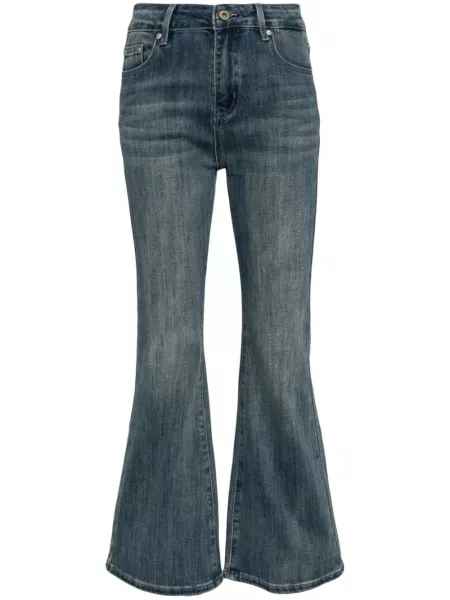 Relaxed fit flared jeans Ground Zero blå