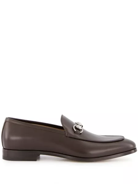 Læder loafers Gucci brun