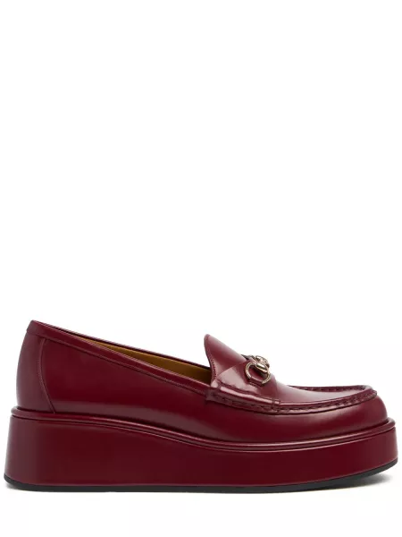 Loafers i läder Gucci