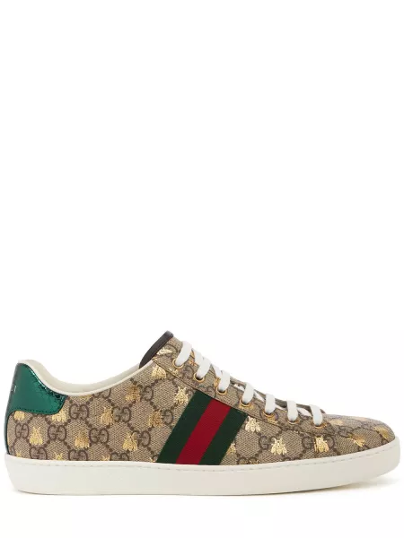 Canvas sneakers Gucci beige