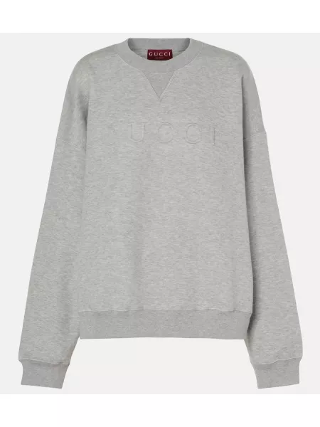 Jersey bomull sweatshirt Gucci grå