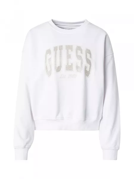 Gennemsigtig sweatshirt Guess hvid