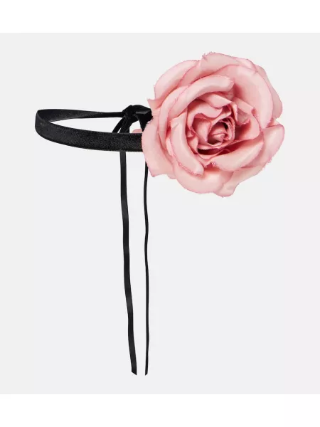 Halsband med mönster i blommigt Jennifer Behr rosa