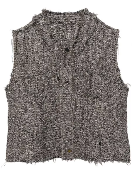 Vest i jacquard stof Jnby