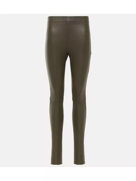 Læder leggings Joseph grøn