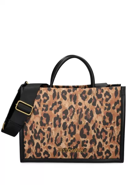 Leopard taske med print Just Cavalli brun