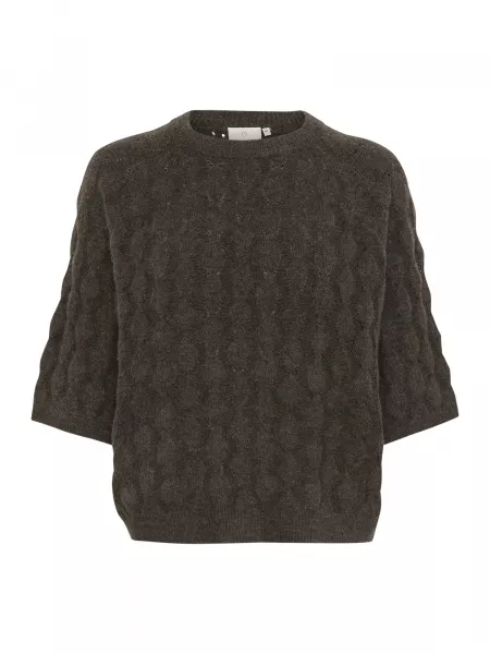 Meleret pullover Kaffe brun