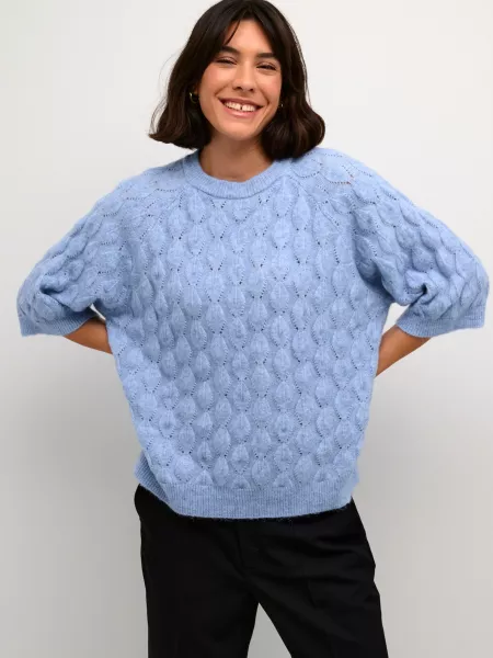 Meleret pullover Kaffe