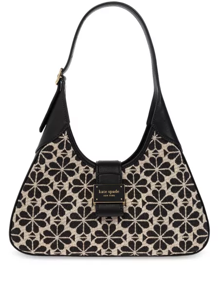 Blomstret mini taske i jacquard stof Kate Spade sort