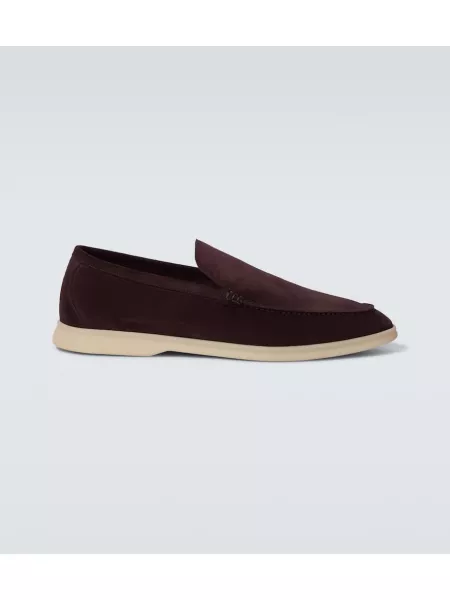 Loafers i mocka Loro Piana brun