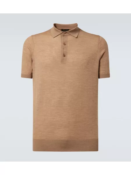 Poloshirt i uld Loro Piana brun