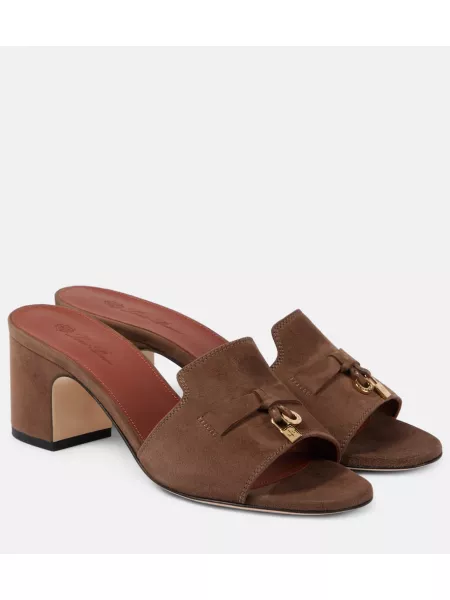 Ruskind mules Loro Piana brun