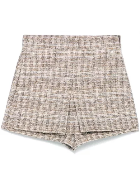 Tweed shorts Maje brun