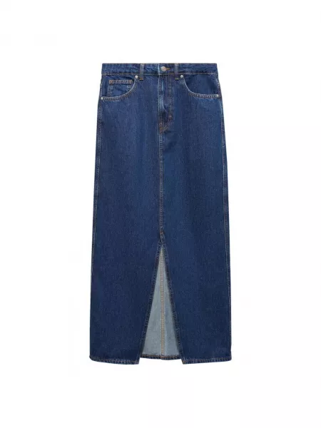 Denimnederdel Mango blå