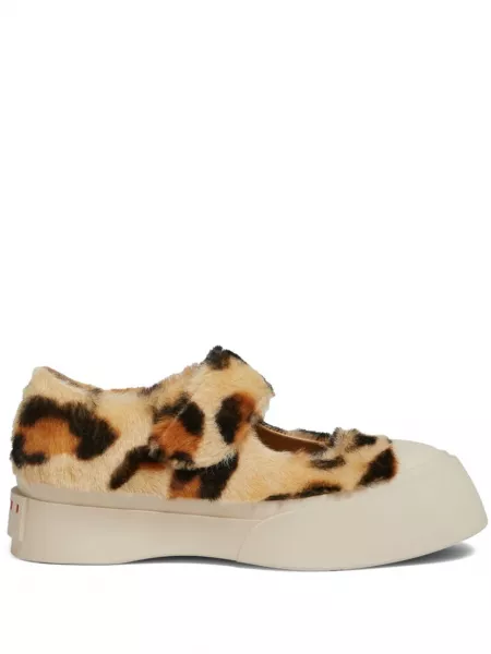 Leopard sneakers med print Marni