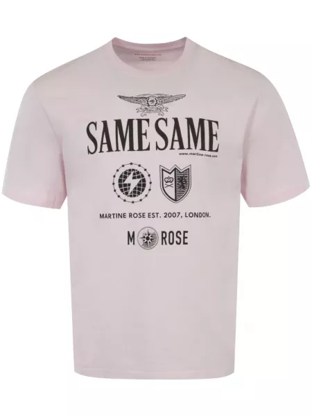 T-shirt i bomuld med print Martine Rose pink