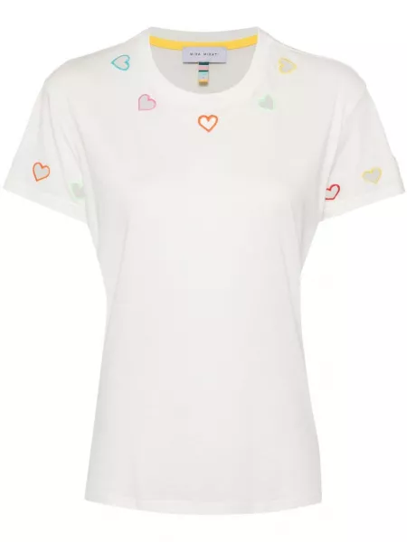 T-shirt med hjertemønster Mira Mikati hvid