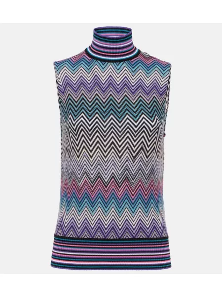 Rullekrave top i uld Missoni