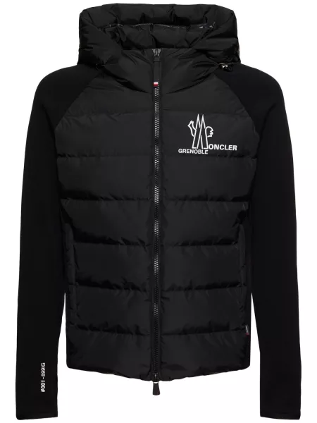 Dun cardigan med lynlås Moncler Grenoble sort