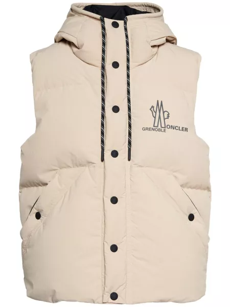 Väst i dun Moncler Grenoble beige