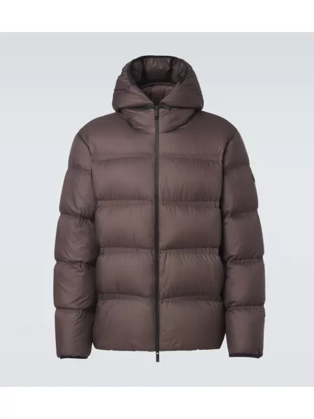 Quiltad jacka i dun Moncler brun