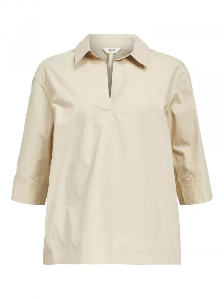 Bluse Object beige