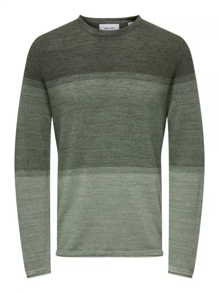 Meleret pullover Only & Sons grøn