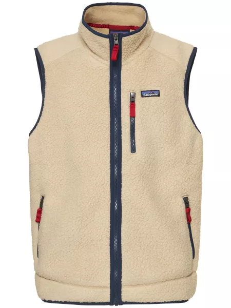 Vintage fleece vest i fleece Patagonia kaki