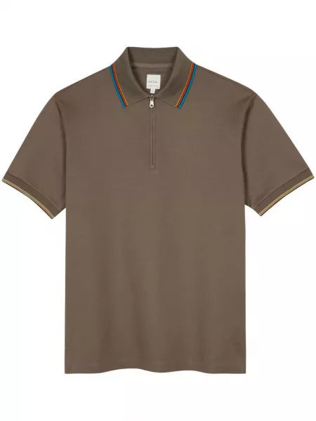 Poloshirt med lynlås Paul Smith brun