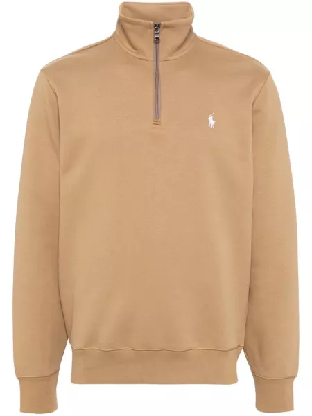 Sweatshirt med lynlås med broderier Polo Ralph Lauren blå