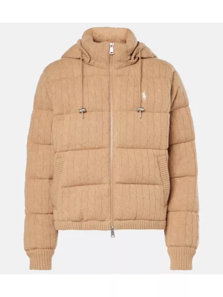 Dunjakke i uld i kashmir Polo Ralph Lauren beige