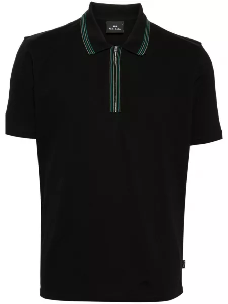 Poloshirt med lynlås Ps Paul Smith sort