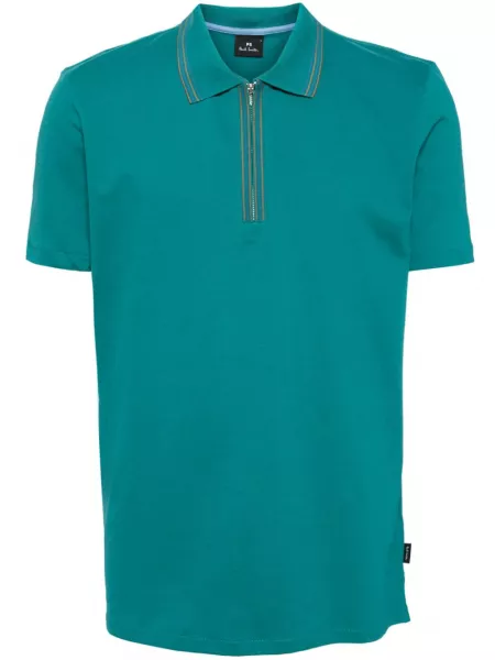 Poloshirt med lynlås Ps Paul Smith blå