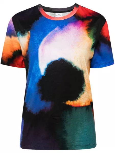 T-shirt med abstrakt print Ps Paul Smith sort